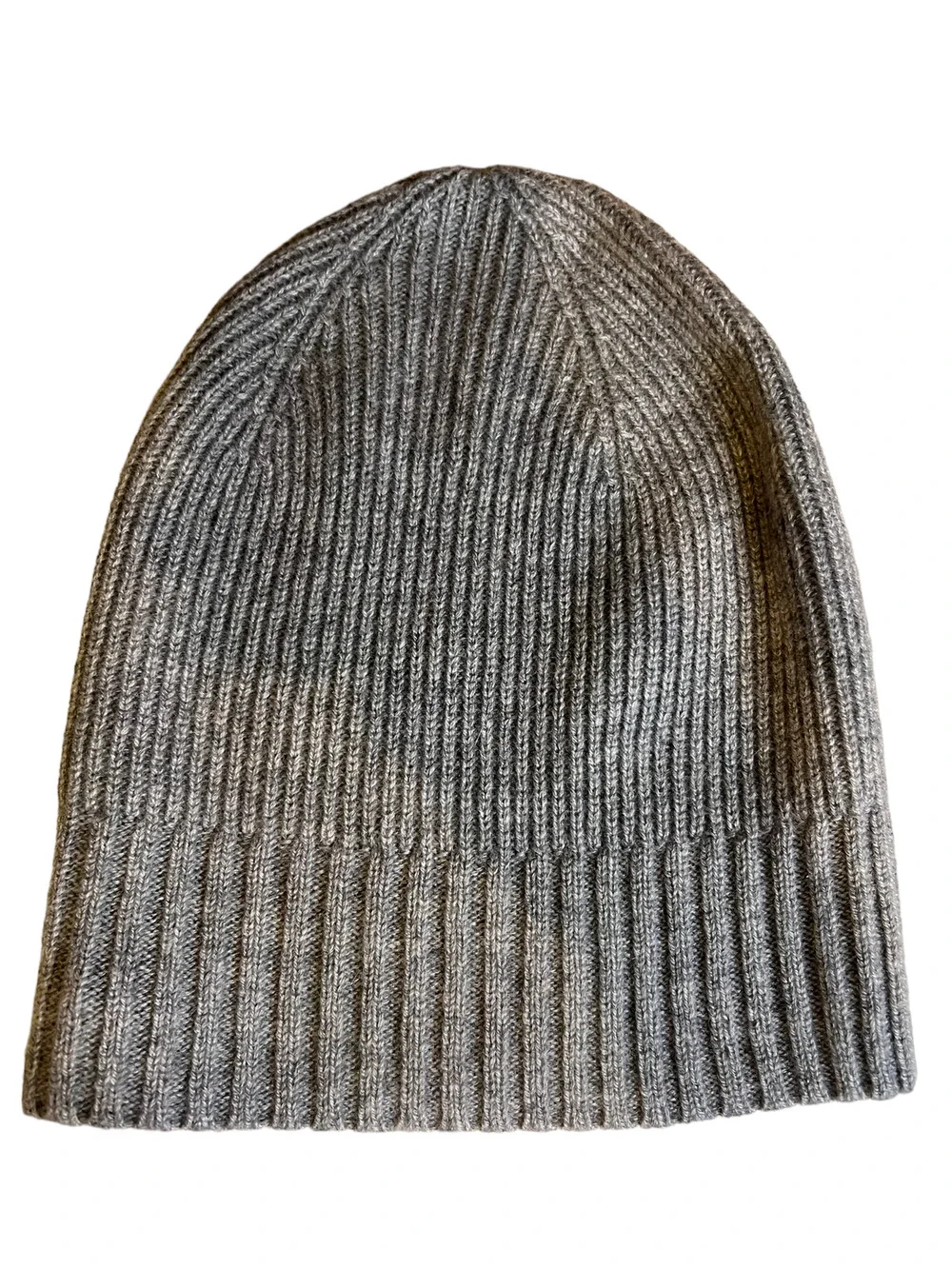 Nordstrom light gray heather cashmere beanie hat
